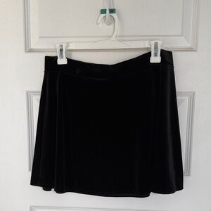 total girl Black Velvet Skater Skirt
